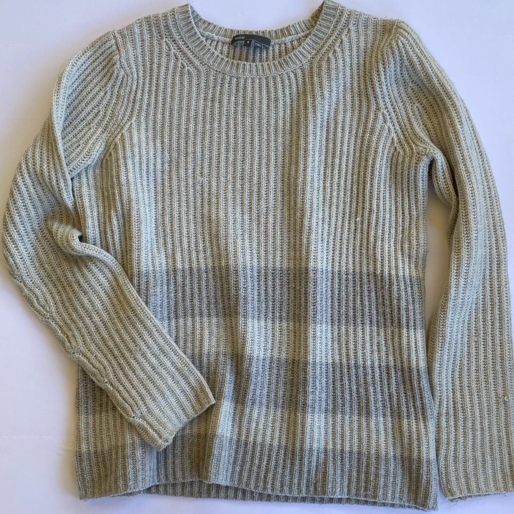Vince Two Tone Grey striped Sweater, Size Small - Never Worn